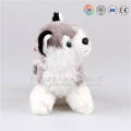 Dongguan GSV 25CM White plush dog pet with Christmas hats stuffed toy